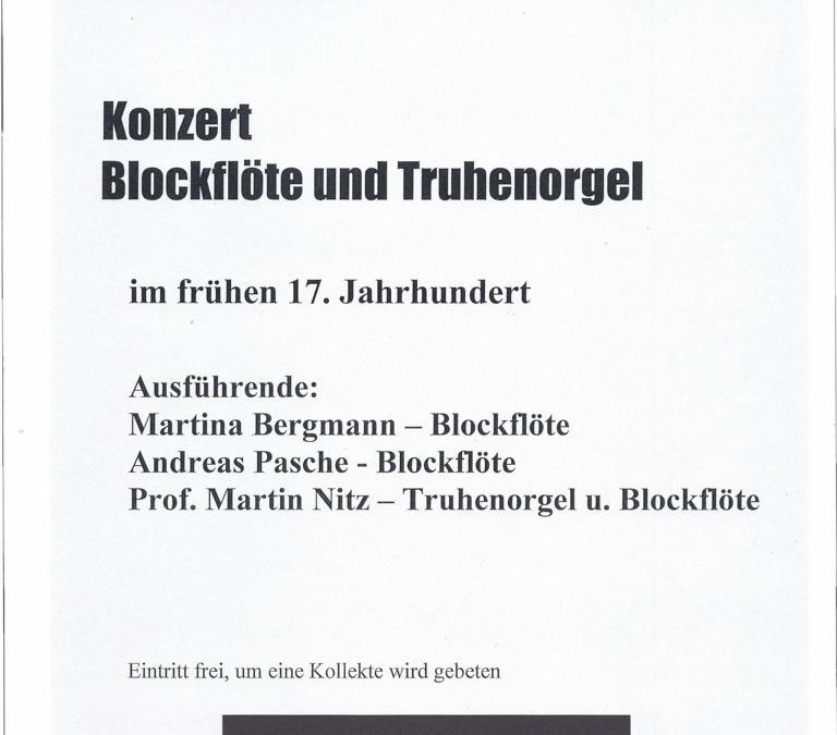 Blockflöte und Truhenorgel | 04.11.2017