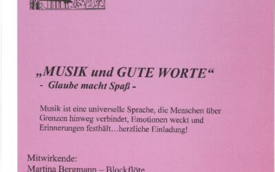 Musik und gute Worte – Cross over | 05. April 2025 in Poppenbüttel