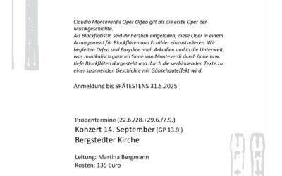 Workshop – Projekt | L’Orféo von Claudio Monteverdi