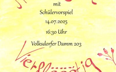 Vierflööötig | 14. Juli 2025 Hauskonzert – Schülervorspiel