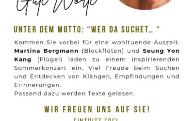 Musik und gute Worte – „wer da suchet“ | 19. Juli 2025 Simon Petrus Kirche